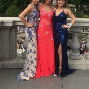 Gorgeous Watermelon Jovani Prom Dress